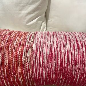 Anthropologie Pink and White Textured Pillow sham only .